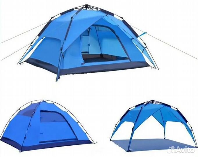 Палатка 4-х местная (автомат/ в комплекте с тентом