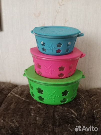 Набор контейнеров-салатников стеклянных