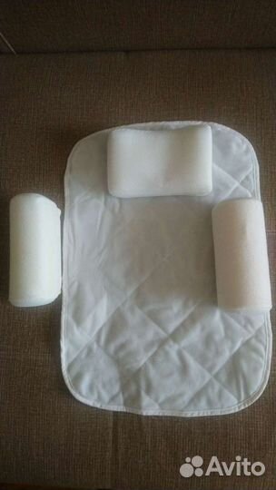 Матрасик с ортопедический подушкой и валиками