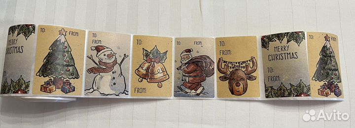 Наклейки для подарков новый год как zara home