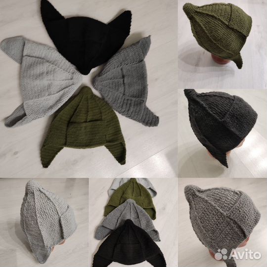 Вязаная шапка для бани