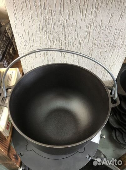 Казан походный 8 л чугунный биол