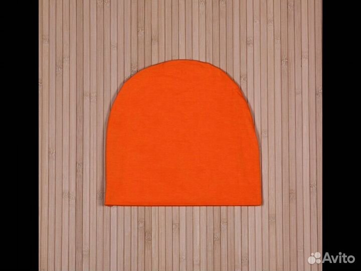 Солнечная летняя шапочка оранжевого цвета№16