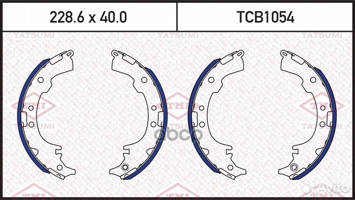 TCB1054 колодки тормозные барабанные задние To