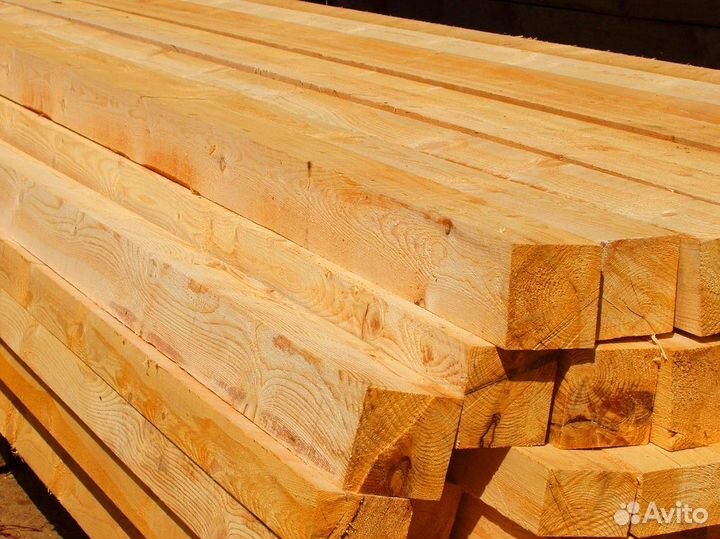 Брус строганный 140х190х6000мм, лиственница, сухой