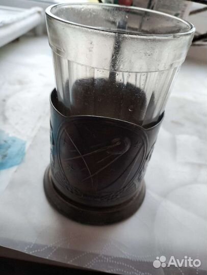 Подстаканник СССР мельхиор первый спутник