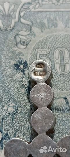 Крест старинный нательный серебро 84 пр, клейма