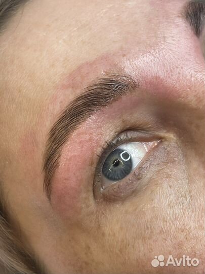 Оформление бровей хной/краской