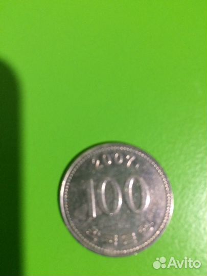 Монета 100 вон кндр, 2007