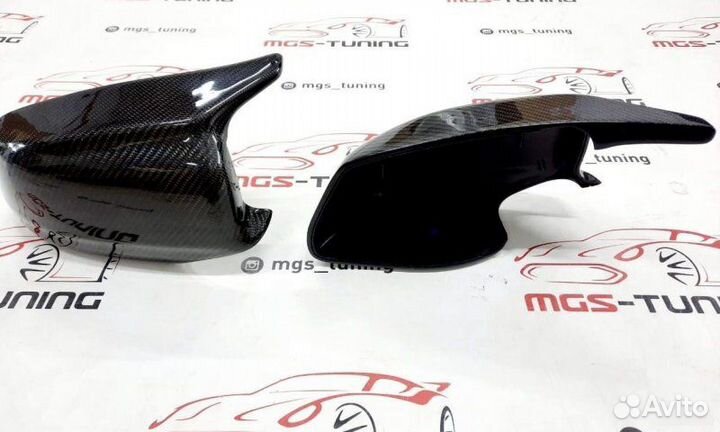 Крышки зеркал стиль BMW M6 F13 карбон (Дорест)