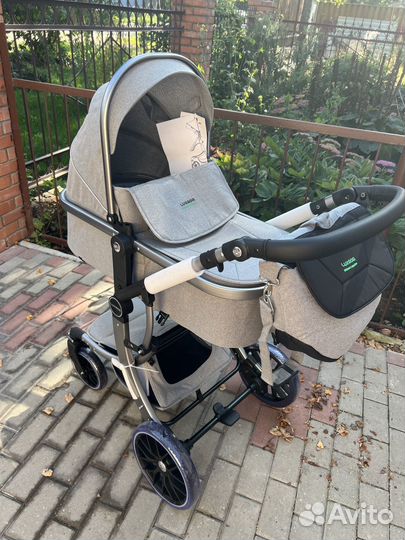 Новая коляска трансформер 3в1 luxmom 601 a серая