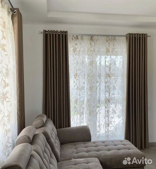 Шторы. Выезд дизайнера. Установка карнизов