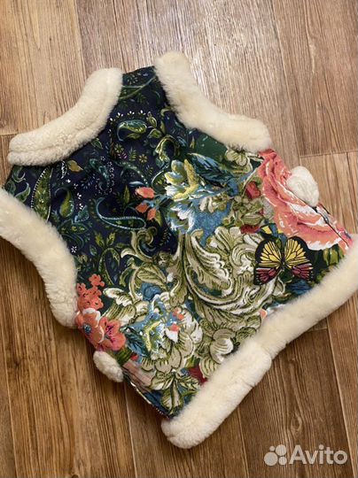 Жилетка из овчины для девочки