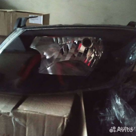 Передние Фары на Лада Гранта Чëрные Масски