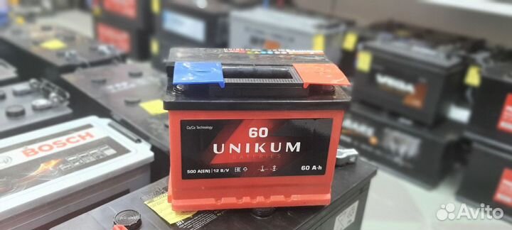 Аккумулятор Unikum 60 Ah 500A