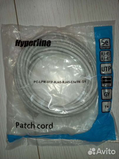 Коммутационный шнур кат.5е UTP