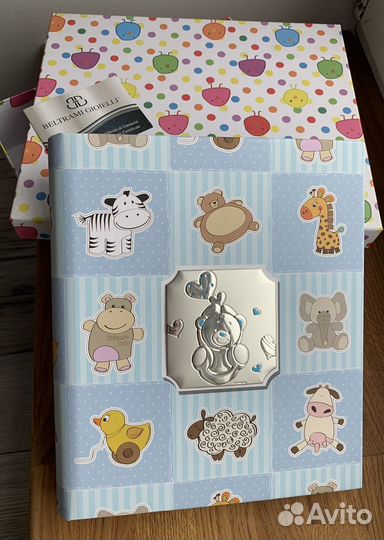 Новые фотоальбомы детские Beltrami Италия, серебро