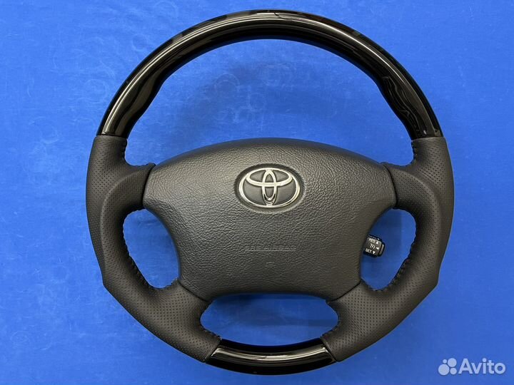 Анатомический руль с черной косточкой Prado 120