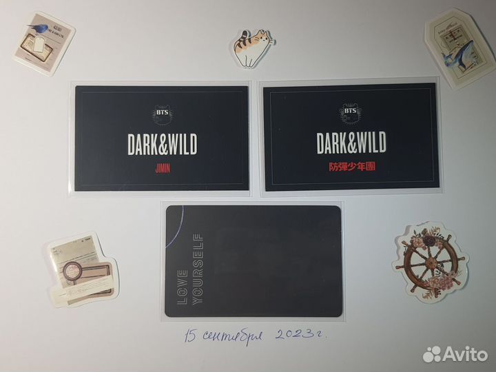 Карта Чимина и BTS официальные (Dark&Wild)