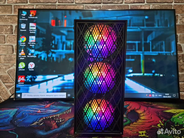 Игровой пк 10ядер/20потоков/64GB/RX 8GB/SSD512