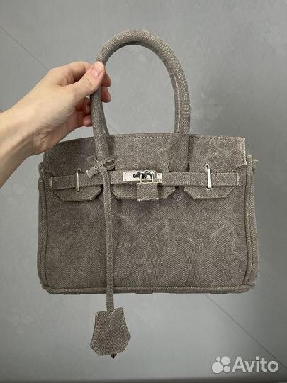 Сумка в стиле hermes birkin 25 см новая