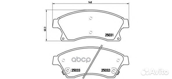 P59076 колодки дисковые передн. Opel Astra 1.4