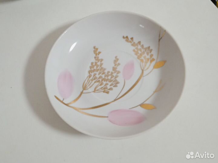 Чайные чашки с блюдцем СССР, фарфор