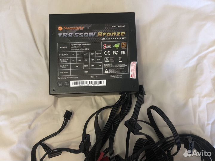 Блок питания thermaltake tr2 550w bronze