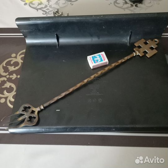 Ложка для обуви каминная вилка латунь англия