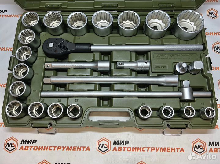 Набор головок и принадлежностей 3/4