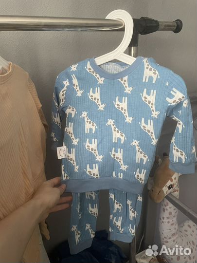 3 комплекта штаны/кофточка 74-80