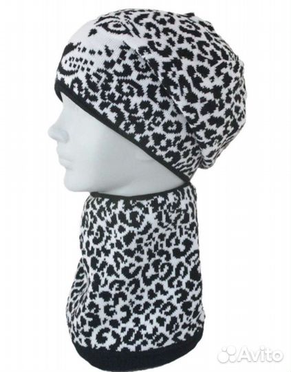 Комплект шапка и снуд женский