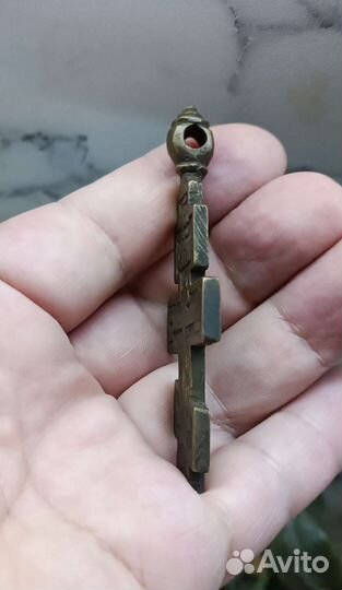 Крестик. распятие.тельник 18-19 век. 85 мм