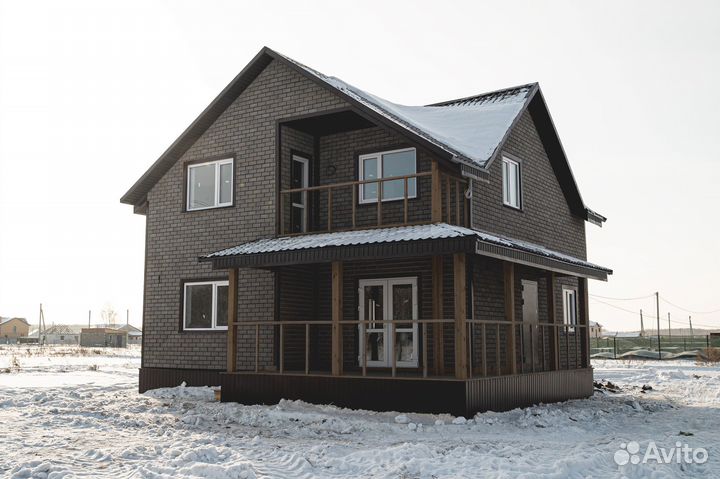 Каркасный дом 126 кв.м фасад под ключ 95-439