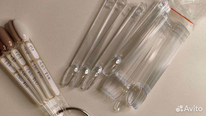 Типсы для лака с кольцом, наклейки на типсы