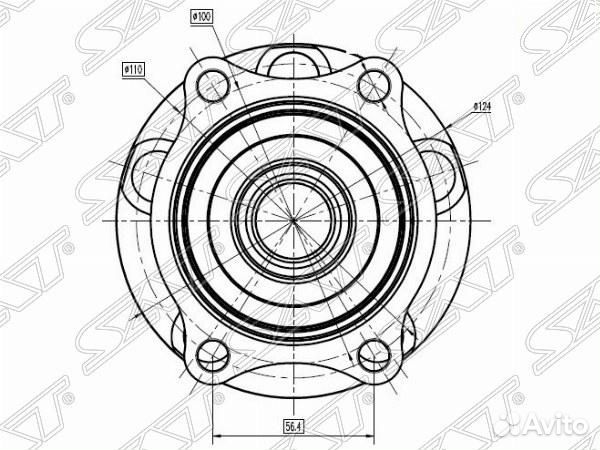 Ступичный узел задн. subaru forester SH / impreza