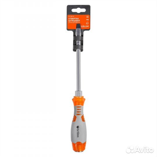 Отвертка шлицевая усиленная под ключ магнитная SL8