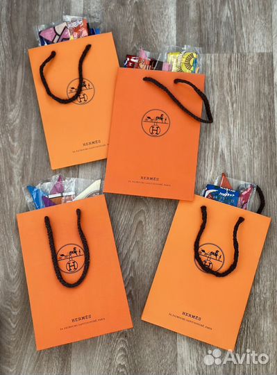 Шелковые ленты твилли Hermes цена за 3 шт