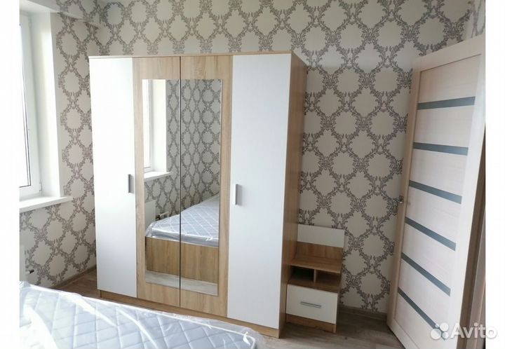 Тумба прикроватная Уют сб-2748 Дуб Сонома/Белый