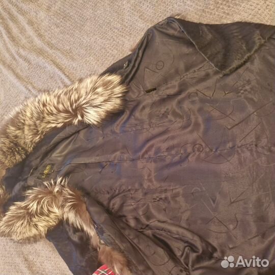 Шуба козлик капюшон чернобурка