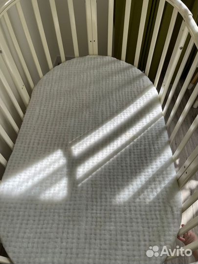 Детская кроватка круглая овальная