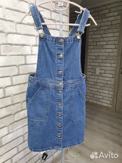 Джинсовое платье сарафан