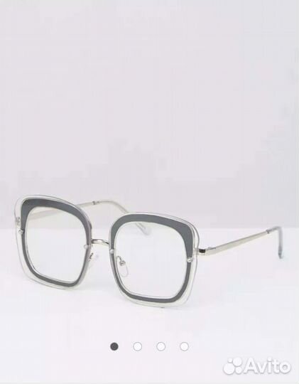 Квадратные очки ASOS, размер one size