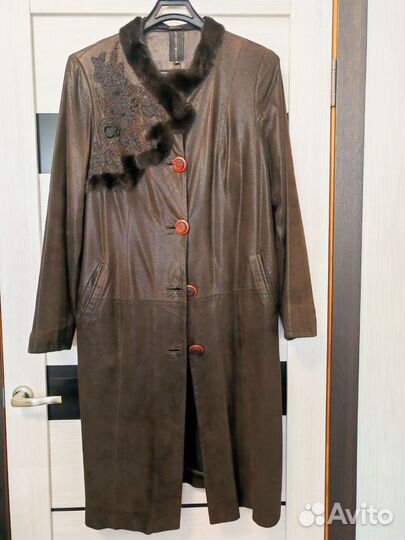 Замшевое пальто