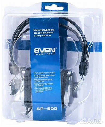 Проводная гарнитура sven AP-600
