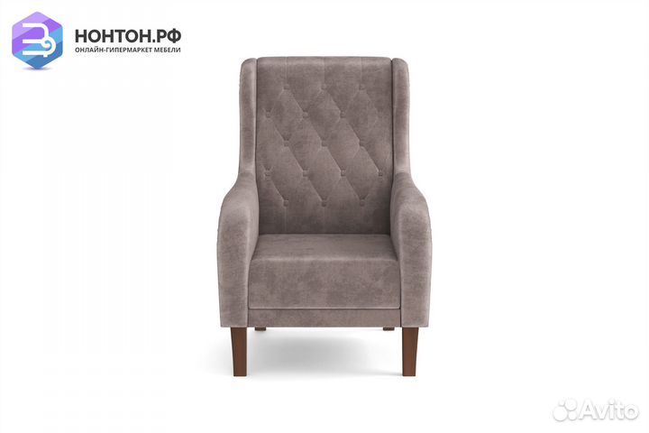 Кресло Амарант серо-коричневое