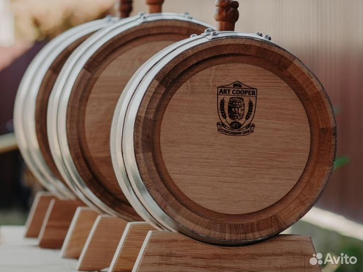 Бочка дубовая заливная, 5л (Средний обжиг) Майкоп