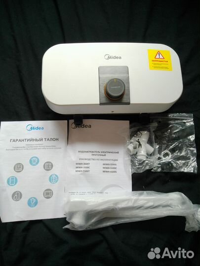 Электрический проточный водонагреватель Midea