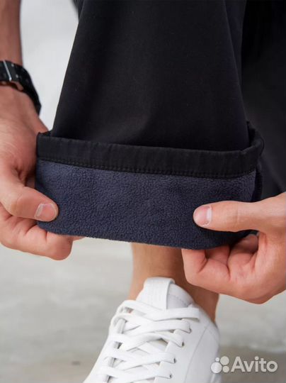 Брюки мужские карго на флисе