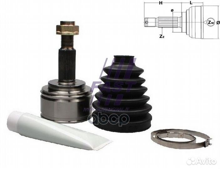 ШРУС наруж.renault master 2010 FT25093K fast